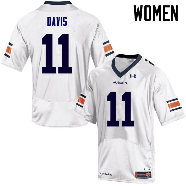 Women Auburn Tigers #11 Chris Davis College Football Jerseys Sale-White